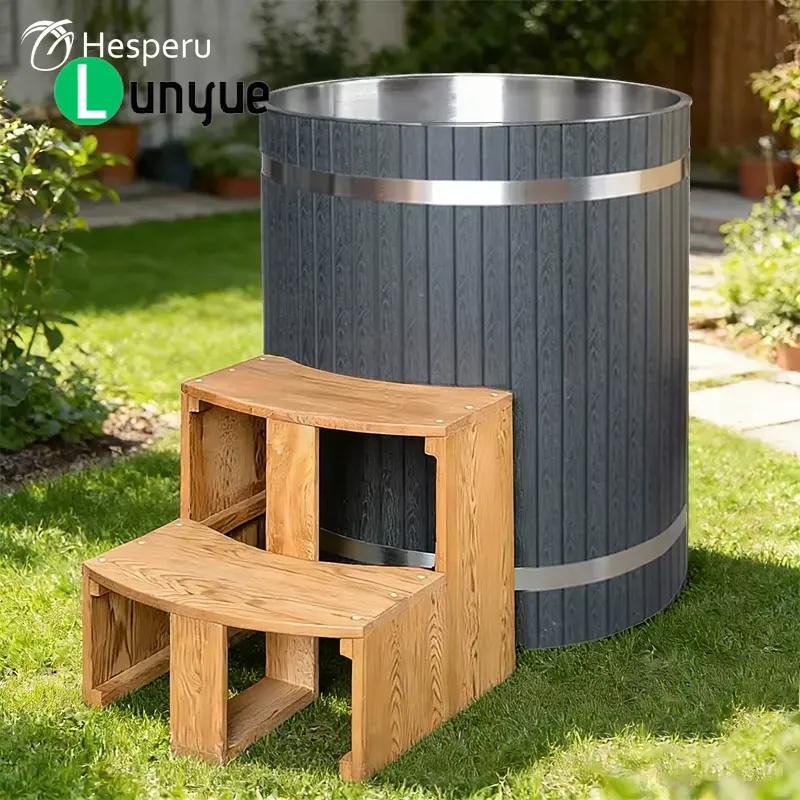 Spa Wellness Gym - Modernes Outdoor-Eisbad-Spa aus Kunststoffholz mit 304