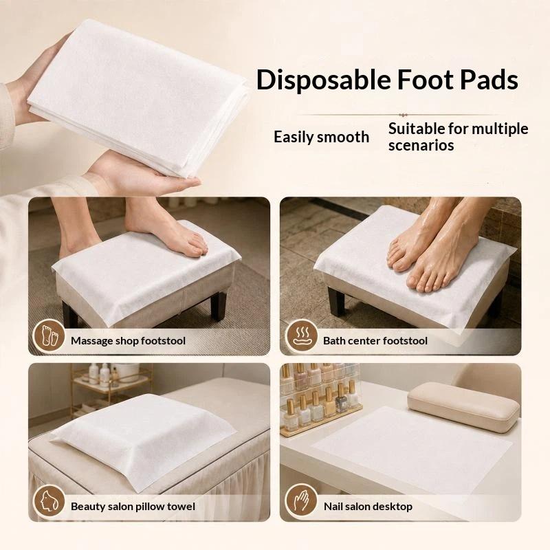 Foot Spa - 100 Stück Einweg-Kissenhandtücher aus gewebtem Stoff,