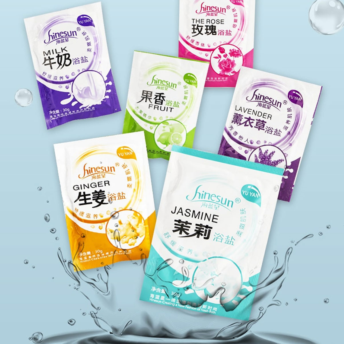 Bath Salts - Rosen-Lavendel-Kristall-Schlamm-Fußbad-Salz Fußbad Fußtherapie Fußpflege Heim-Jelly-Spa-Peeling 30g