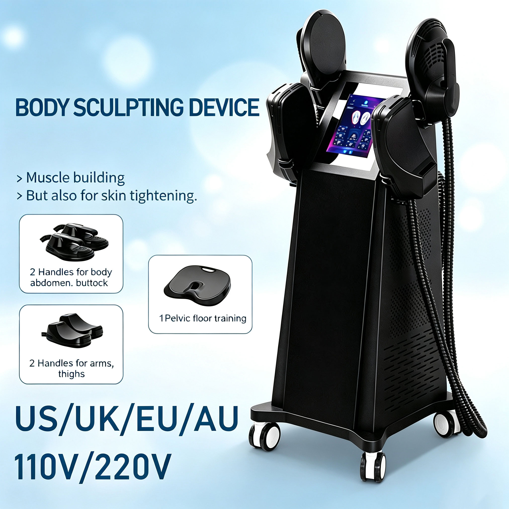Body Brush - Body Sculpt RF-Gerät mit 4 Handstücken