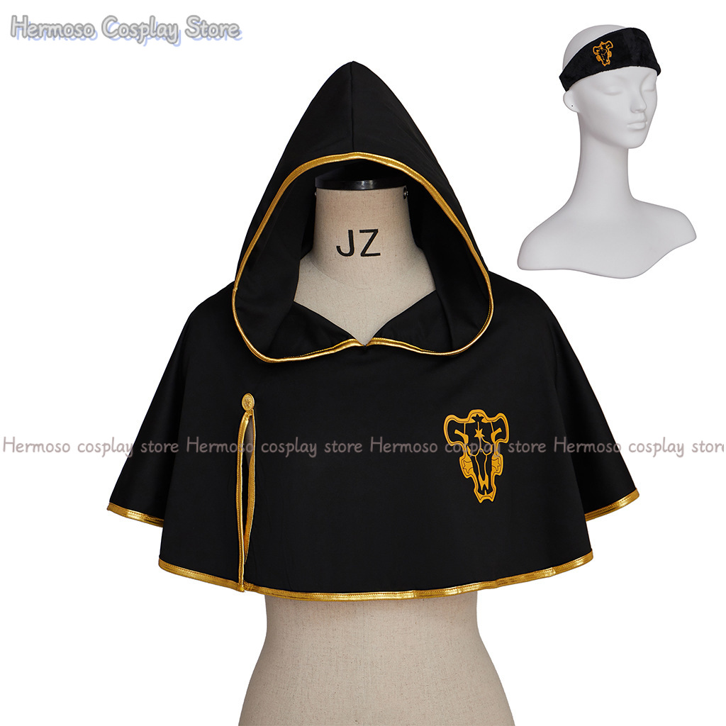 Bathrobe - Black Clover Asta Cosplay-Kostüm, Anime-Kapuzenumhang, Halloween-Karnevalsparty,