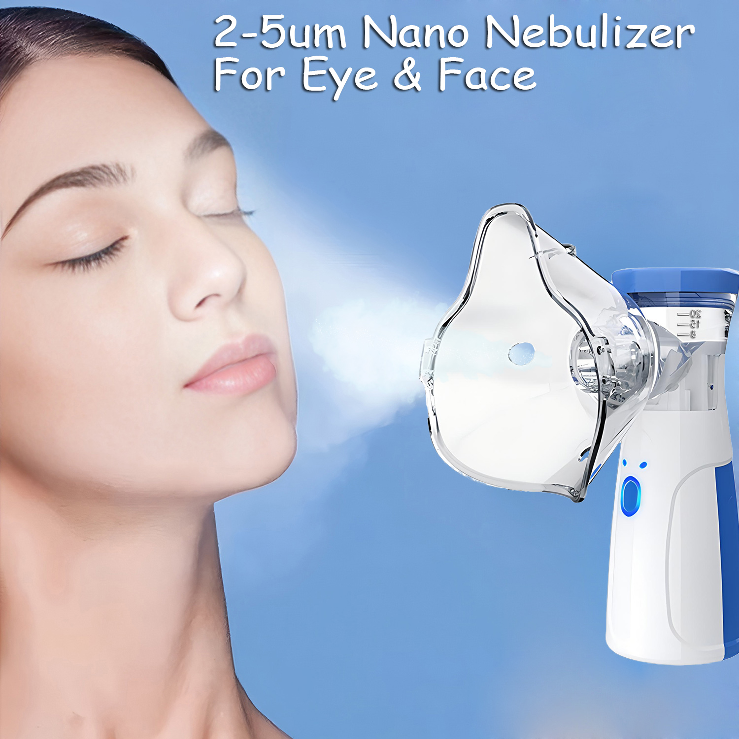 Face Steamer - Mini Gesichtsdampfer Geräuscharmer Mesh-Zerstäuber Tragbarer Nebel-Erzeuger