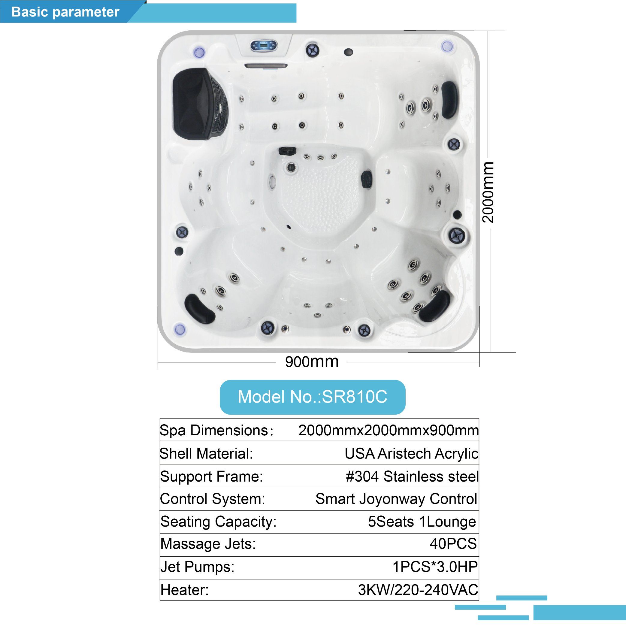 Outdoor-Whirlpool 2m für 6 Per – Hot Tub Bewertung und Preis