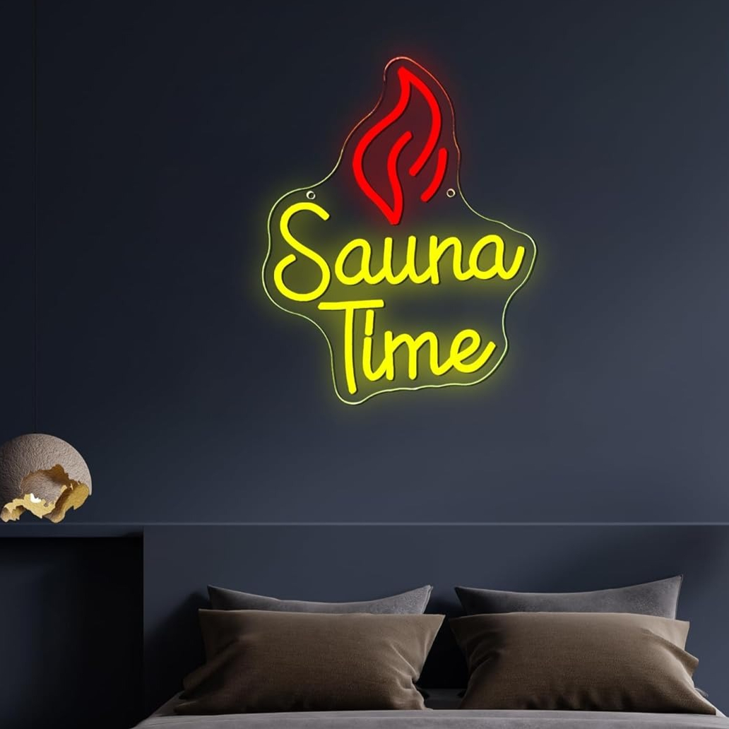 Sauna Time Neon-Schild: Dimmba – Spa Wellness Gym Bewertung und Preis